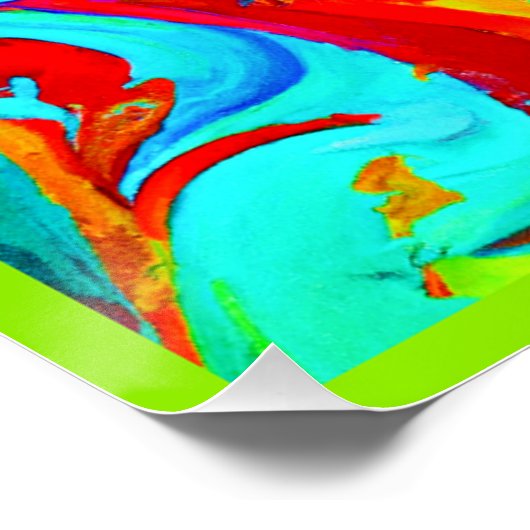 Kleurrijk levendig Abstract patroon Perfect Poster (Hoek)