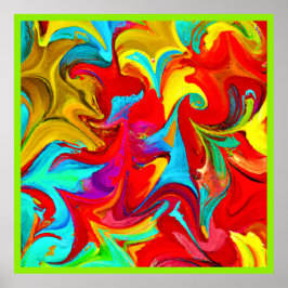Kleurrijk levendig Abstract patroon Poster