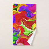 Kleurrijk levendig abstractiepatroon bad handdoek (Handdoek)