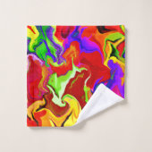 Kleurrijk levendig abstractiepatroon bad handdoek (Wasdoekje)