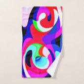 Kleurrijk levendig abstractiepatroon bad handdoek (Handdoek)