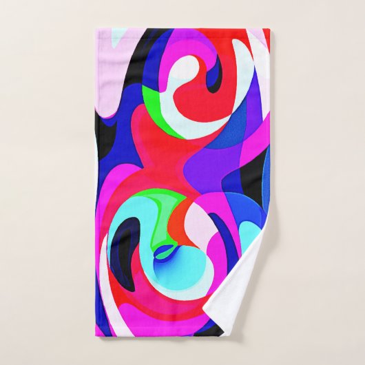 Kleurrijk levendig abstractiepatroon bad handdoek (Handdoek)