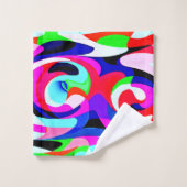 Kleurrijk levendig abstractiepatroon bad handdoek (Wasdoekje)