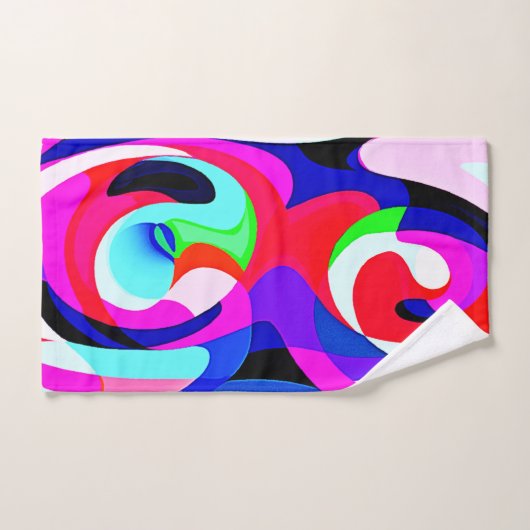 Kleurrijk levendig abstractiepatroon bad handdoek (Handdoek)
