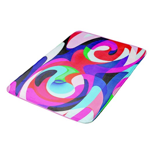 Kleurrijk levendig abstractiepatroon badmat (Gekanteld)