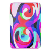 Kleurrijk levendig abstractiepatroon badmat (Voorkant Verticaal)