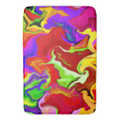 Kleurrijk levendig abstractiepatroon badmat (Voorkant Verticaal)