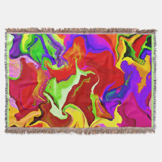 Kleurrijk levendig abstractiepatroon deken (Voorkant)