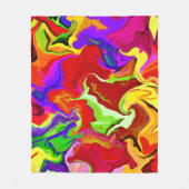 Kleurrijk levendig abstractiepatroon fleece deken (Voorkant)