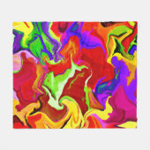 Kleurrijk levendig abstractiepatroon fleece deken (Voorkant (Horizontaal))