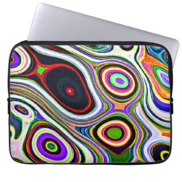 Kleurrijk levendig abstractiepatroon laptop sleeve