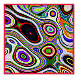 Kleurrijk levendig abstractiepatroon perfect poster