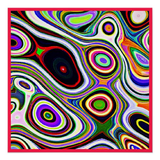Kleurrijk levendig abstractiepatroon perfect poster (Voorkant)