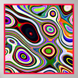 Kleurrijk levendig abstractiepatroon poster
