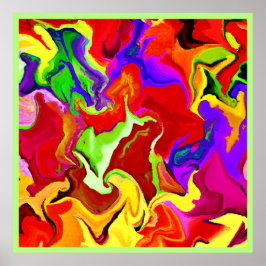 Kleurrijk levendig abstractiepatroon poster