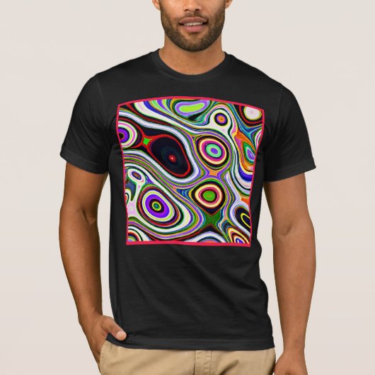 Kleurrijk levendig abstractiepatroon t-shirt (Voorkant)
