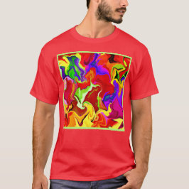 Kleurrijk levendig abstractiepatroon t-shirt