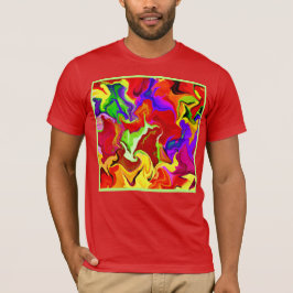 Kleurrijk levendig abstractiepatroon t-shirt