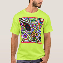 Kleurrijk levendig abstractiepatroon t-shirt