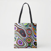 Kleurrijk levendig abstractiepatroon tote bag (Voorkant)