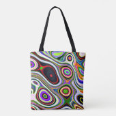 Kleurrijk levendig abstractiepatroon tote bag (Achterkant)