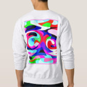 Kleurrijk levendig abstractiepatroon trui (Achterkant)
