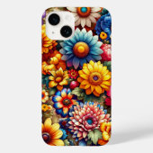 Kleurrijk levendig bloemensymfoniepatroon Case-Mate iPhone case (Achterkant)