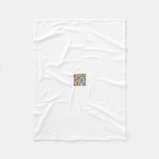 Kleurrijk levendig geometrisch patroon fleece deken (Voorkant)