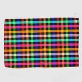 Kleurrijk Levendig Gingham Rut Patronen Golfhanddoek (Horizontaal)