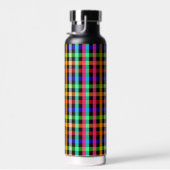 Kleurrijk Levendig Gingham Rut Patronen Waterfles (Rechts)