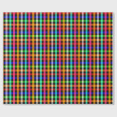 Kleurrijk Levendig Gingham Rutpatroon Ontwerp  Cadeaupapier (Vlak)