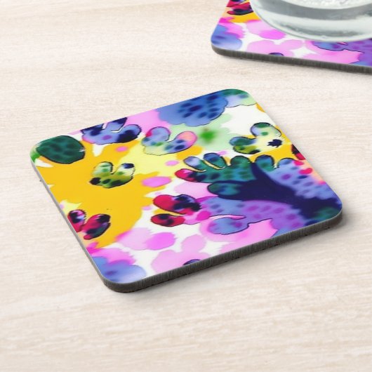 Kleurrijk levendig ontwerp bier onderzetter (Linkerzijde)