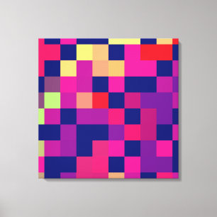 Kleurrijk levendig ontwerp canvas afdruk