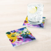 Kleurrijk levendig ontwerp glazen onderzetter (Schuin)