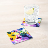 Kleurrijk levendig ontwerp kartonnen onderzetters (Insitu)