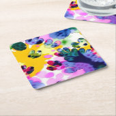 Kleurrijk levendig ontwerp kartonnen onderzetters (Schuin)