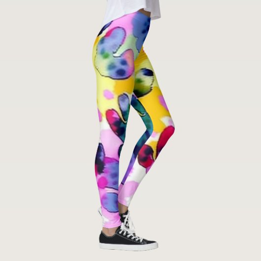 Kleurrijk levendig ontwerp leggings (Rechts)
