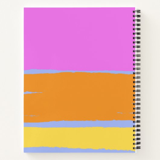 Kleurrijk levendig ontwerp personaliseer tekst notitieboek (Achterkant)