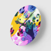 Kleurrijk levendig ontwerp ronde klok (Hoek)