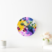 Kleurrijk levendig ontwerp ronde klok (Huis)