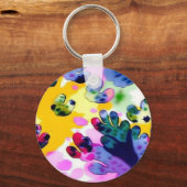 Kleurrijk levendig ontwerp sleutelhanger (Voorkant)