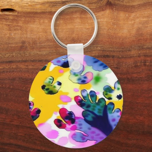 Kleurrijk levendig ontwerp sleutelhanger (Voorkant)