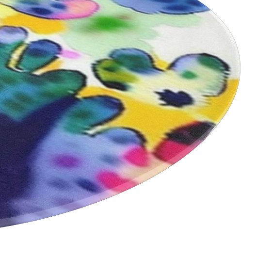 Kleurrijk levendig ontwerp snijplank (Hoek)