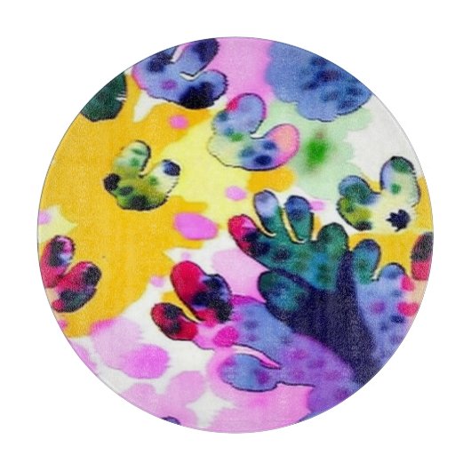 Kleurrijk levendig ontwerp snijplank (Voorkant)