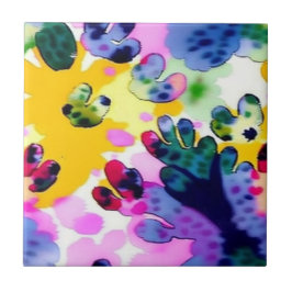 Kleurrijk levendig ontwerp tegeltje