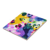 Kleurrijk levendig ontwerp tegeltje (Zijkant)