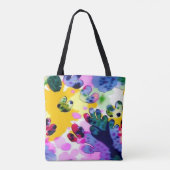 Kleurrijk levendig ontwerp tote bag (Achterkant)