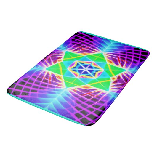 Kleurrijk levendig patroon badmat (Gekanteld)