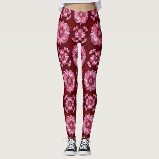 Kleurrijk Levendig Patroon Leggings (Voorkant)