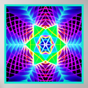 Kleurrijk levendig patroon poster